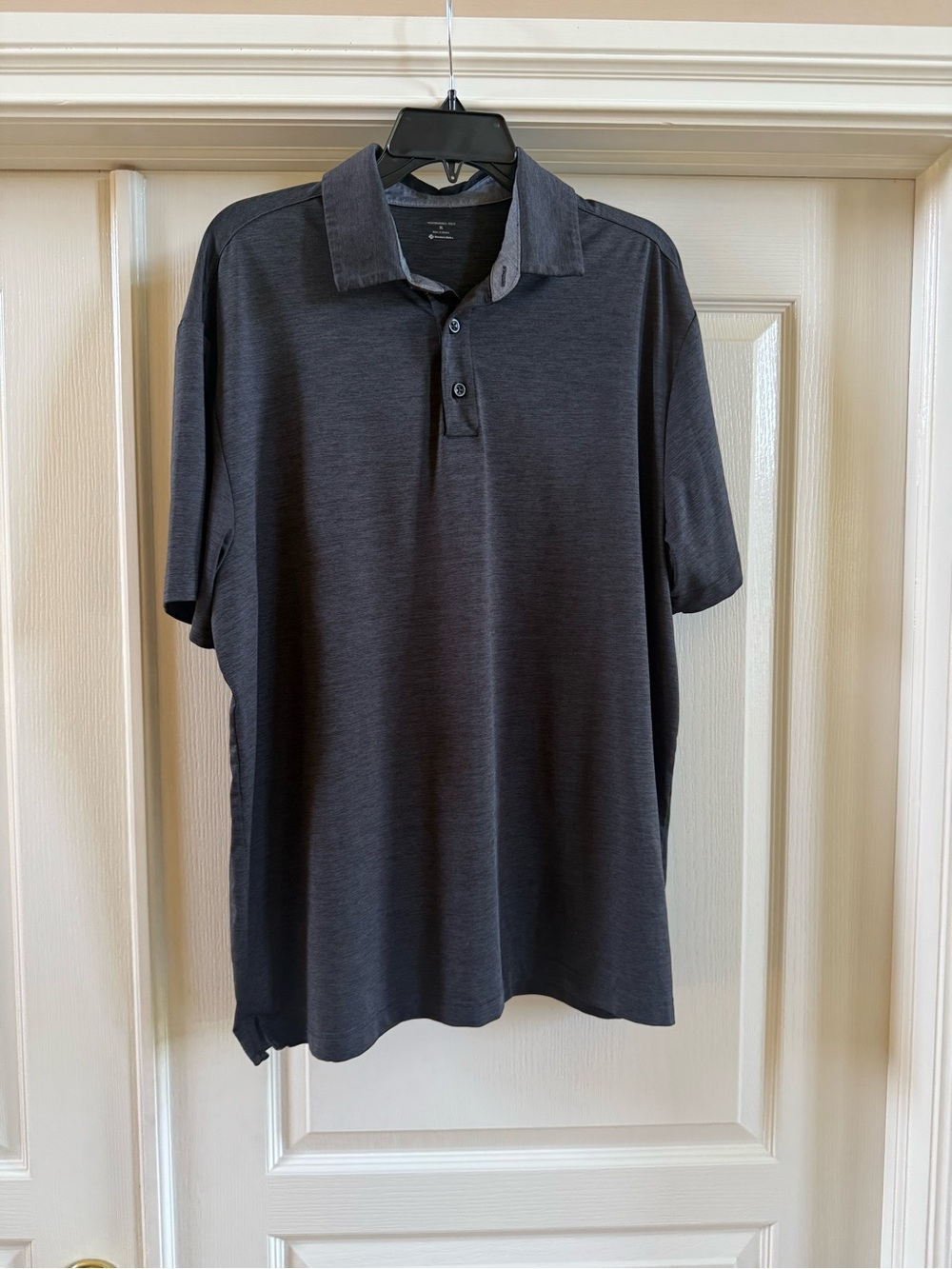 Members Mark Mens Black Performance Golf Polo Shirt XL Short Sleeve